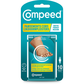 Pansement Cors moyen format Compeed - boite de 10 pansements