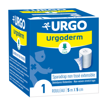 Urgoderm sparadrap extensible non tissé Urgo - rouleau de 5mx5cm