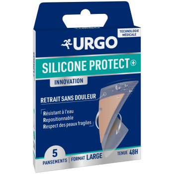 Silicone protect innovation pansements format large Urgo - boite de 5 pansements