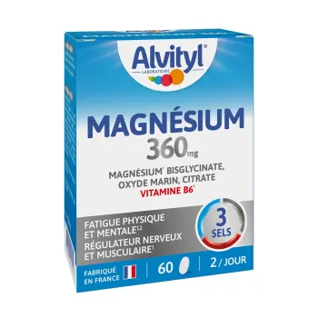 Magnésium 360mg Vitamine B6 Alvityl - boite de 60 comprimés