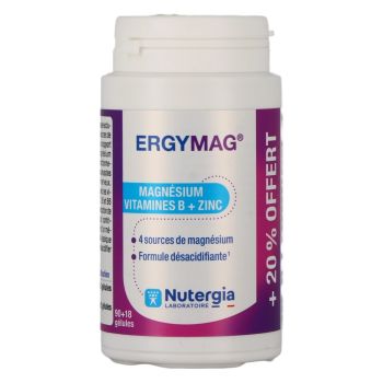 Ergymag Magnésium Nutergia – lot de 2 boîtes de 90 gélules