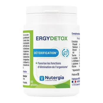 Ergydetox détoxification Nutergia - pot de 60 gélules