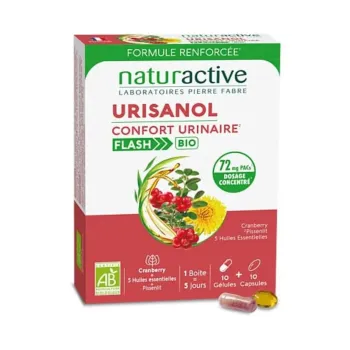 Urisanol confort urinaire flash Naturactive - boite de 20 capsules 