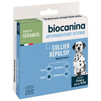 Collier répulsif chiens de plus de 15kg Biocanina - boîte de 1 collier de 75cm