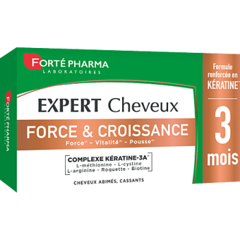 Expert cheveux Force & Croissance Fort&eacute; Pharma - bo&icirc;te de 90 comprim&eacute;s
