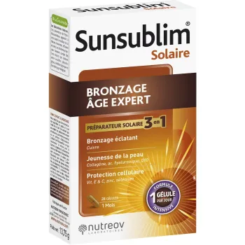 Sunsublim solaire Bronzage âge expert Préparateur solaire 3en1 Nutreov - boite de 28 gélules
