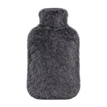 Bouillotte à eau et sa housse polaire anthracite Calindoo - 2L