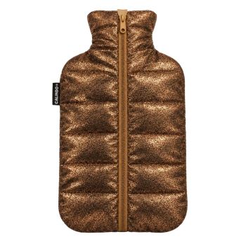 Bouillotte à eau et sa housse doudoune cuivre Calindoo - 2L