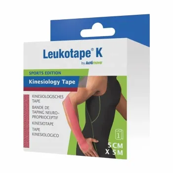 Leukotape K bande adh&eacute;sive &eacute;lastique Rose BSN medical - bande de 5 cm x 5 m