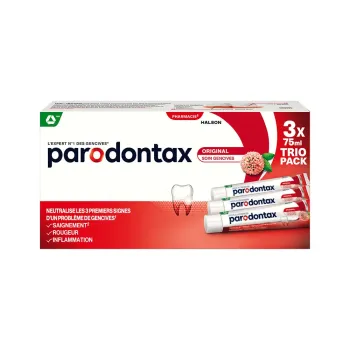 Dentifrice original soin des gencives Parodontax - lot de 3 tubes de 75ml