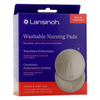 Coussinets d'allaitement lavables Lansinoh - boîte de 4 unités