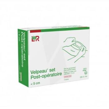 Velpeau set post-opératoire Set de pansement pour petites plaies suturées (moins de 5 cm) Lohmann & Rausher - 3 soins