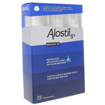 ALOSTIL 5 %, mousse pour application cutanée en flacon pressurisé - 3 flacons de 60 g