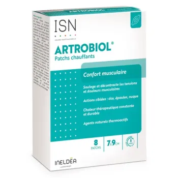 Artrobiol patchs chauffants ISN - boite de 8 patchs