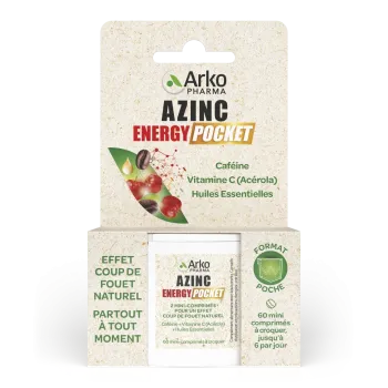 Azinc energy pocket Arkopharma - boîte de 60 mini-comprimés à croquer