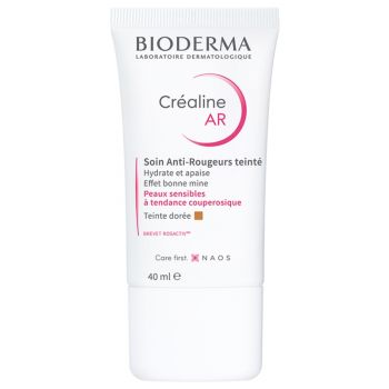 Créaline AR+ CC crème dorée SPF50+ soin anti-rougeurs Bioderma - tube de 40ml