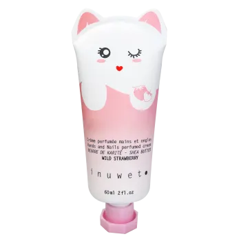 Crème mains et ongles parfum fraise des bois Inuwet - tube de 60ml