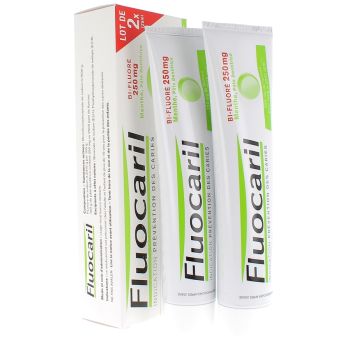 Fluocaril bi-fluoré 250 mg menthe pâte dentifrice - 2 tubes de 125 ml