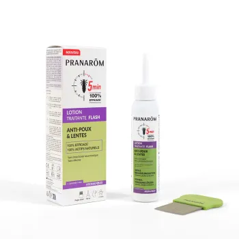 Aromapoux lotion traitante flash anti-poux & lentes Pranar&ocirc;m - flacon de 100ml