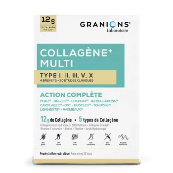 Collag&egrave;ne+ Multi type I-II-III-V-X Granions - pot de 260g