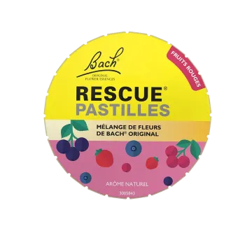 Fleurs de Bach Rescue pastilles saveur fruits rouges Famadem - boite de 50g