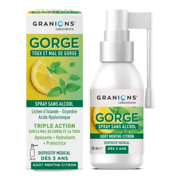Spray gorge toux et mal de gorge Granions - flacon de 20ml