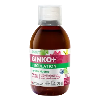 Ginko+ Circulation jambes lourdes Bouchara-Recordati - flacon de 250ml