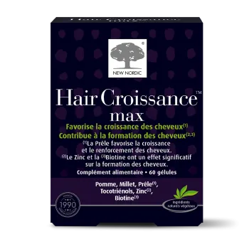 Hair Croissance max New Nordic - boîte de 60 gélules