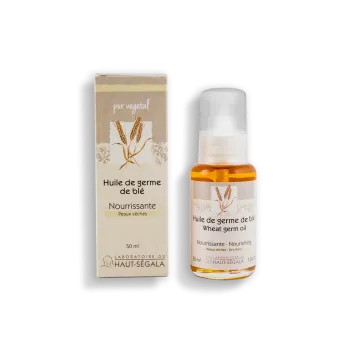 Huile de Germe de Blé Bio Nourrissante Laboratoire Haut-Ségala - flacon de 50 ml