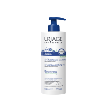 Huile lavante apaisante b&eacute;b&eacute; Uriage - flacon pompe 500 ml