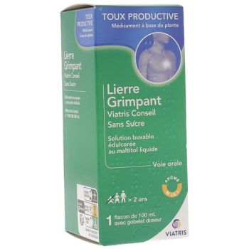 Lierre Grimpant sans sucre arôme miel Viatris - flacon de 100ml