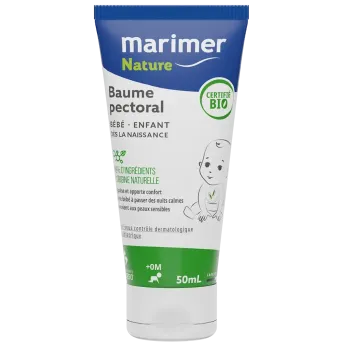 Marimer Baume pectoral bébé bio Gilbert - tube de 50ml