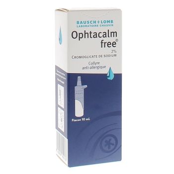 Ophtacalm free 2% - flacon de 10 ml