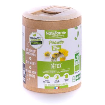 Piloselle Bio Ecoresponsable Nat&Form - boite de 200 gélules