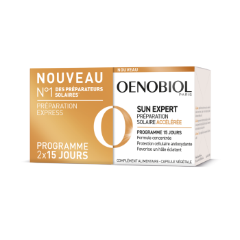 Sun expert Pr&eacute;paration solaire acc&eacute;l&eacute;r&eacute;e Oenobiol - lot de 2 bo&icirc;tes de 15 capsules