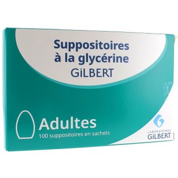 Suppositoires à la glycérine Adulte Gilbert - boite de 100 suppositoires
