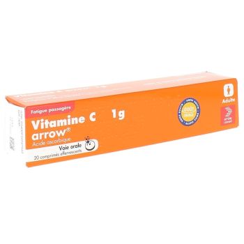 Vitamine C sans sucre goût orange 1g Arrow - 20 comprimés effervescents