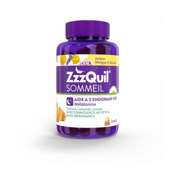 ZzzQuil Sommeil arôme mangue banane - boîte de 60 gommes