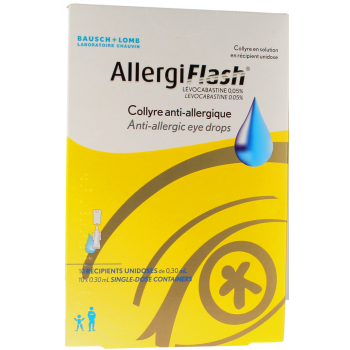 AllergiFlash 0.05% collyre en solution en récipient unidose - boîte de 10 récipients