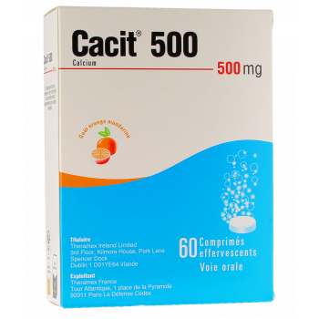Cacit 500mg comprimé effervescent - boîte de 60 comprimés