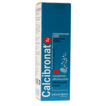 Calcibronat 2g comprimé effervescent - boîte de 20 comprimés