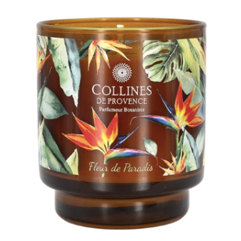 Bougie parfum&eacute;e fleur de paradis Collines de Provence - bougie de 220g