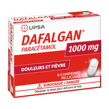 Dafalgan 1g Upsa - 8 comprimés pelliculés
