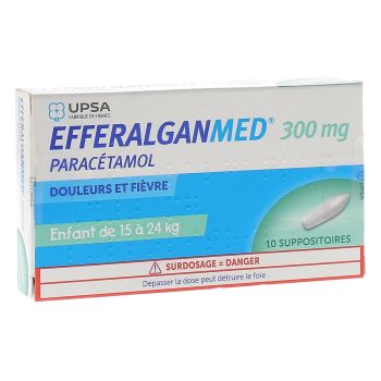 Efferalganmed 300 mg suppositoire Upsa - boite de 10 suppositoires
