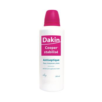 Dakin cooper stabilisé solution pour application locale en flacon - flacon de 250ml