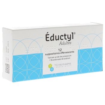 Eductyl suppositoire effervescent - boîte de 12 suppositoires