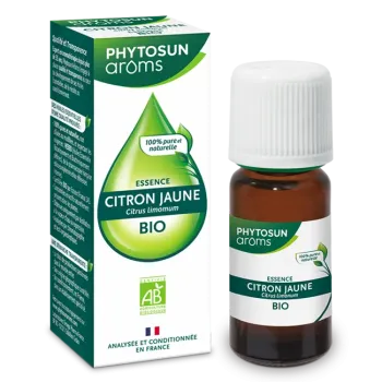 Essence de citron jaune Bio Phytosun arôms - flacon de 10 ml