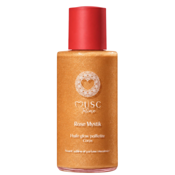 Huile glow pailletée rose mystik Musc Intime - flacon de 100ml