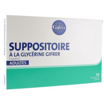 Suppositoires à la glycérine Gifrer - boîte de 50 suppositoires