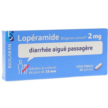 Loperamide Biogaran conseil 2 mg gélule - boite de 12 gélules